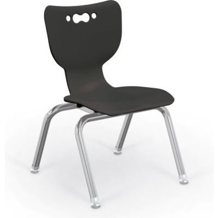 MOORECO BaltÂ Hierarchy 12" Plastic Classroom Chair - Set of 5 - Black 53312-5-BLACK